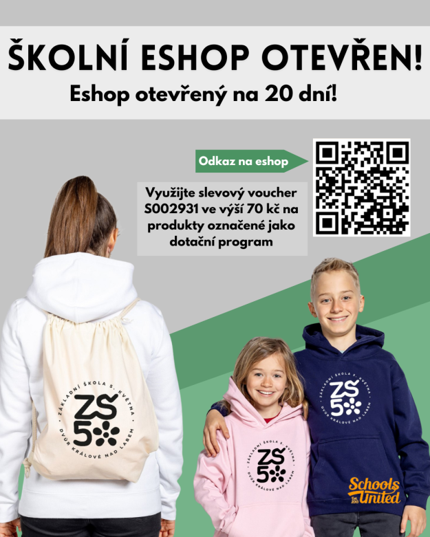 Školní eshop otevřen!